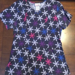 ScrubStar Snowflake Top